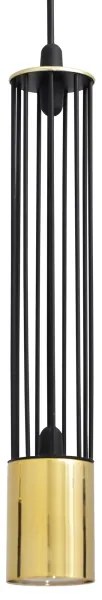 LED Luster na lanku BARS 4xGU10/4,8W/230V čierna/zlatá