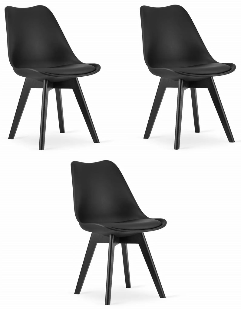 Stolička MARK - čierna / nohy čierne x 3 9401 71 00 00