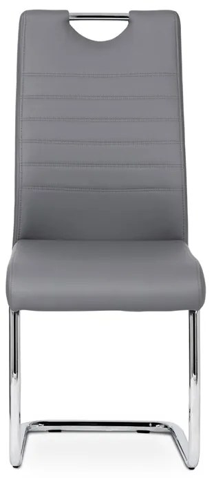 Autronic BONTEC Jedálenská stolička, šedá, ekokoža, DCL-418 GREY Farba: Šedá