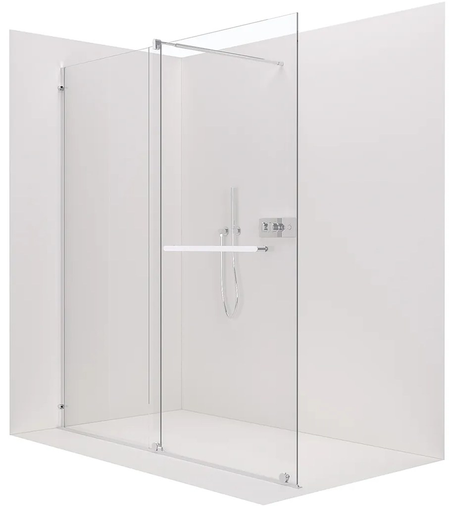 CERANO - Sprchová zástena Medin L/P - chróm, transparentné sklo - 120x195 cm - dvojdielna posuvná, CER-CER-477988