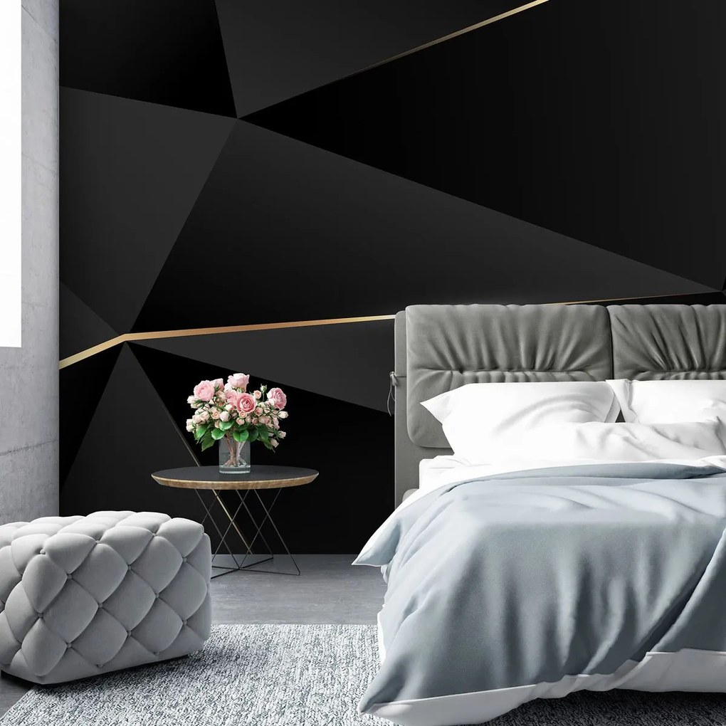 Fototapeta - Čierne geometrické delenie (152,5x104 cm)