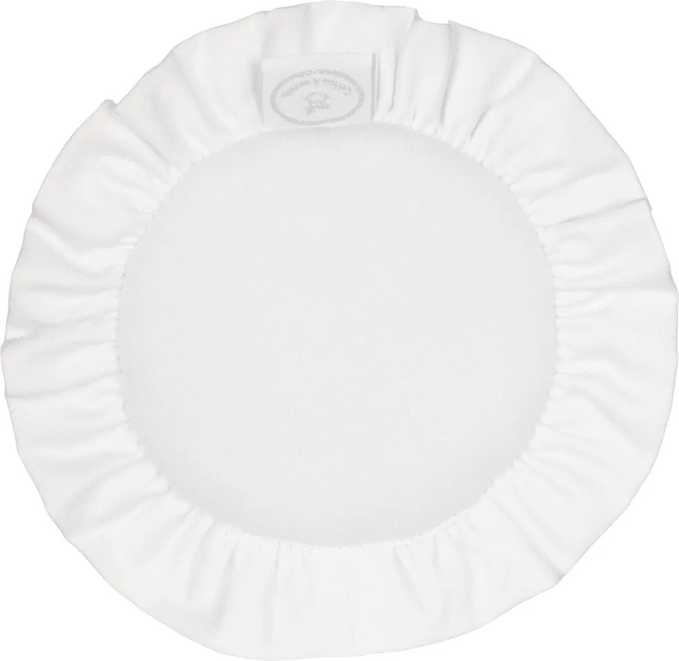 Mini podložka s volánom biela