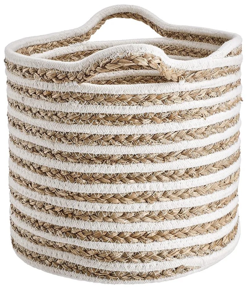 COTTON BRAID Úložný kôš pruhovaný stredný