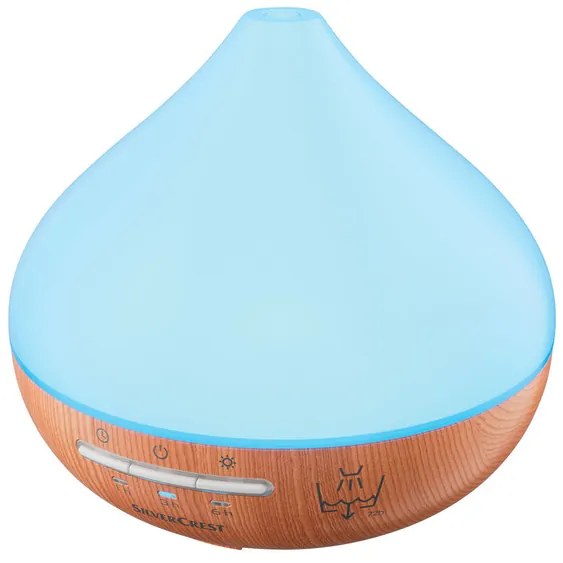 Silvercrest® Aróma difuzér Sadh A1 (vzhľad dreva s priehľadným vekom) (100349241)