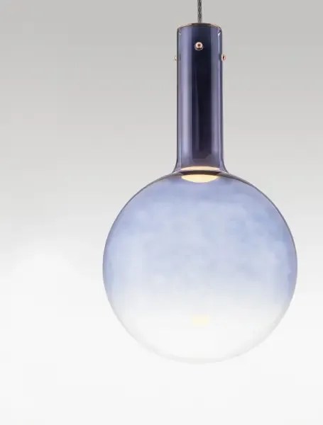 LED stmievateľný modro-zlatáý dizajnový luster Nostos
