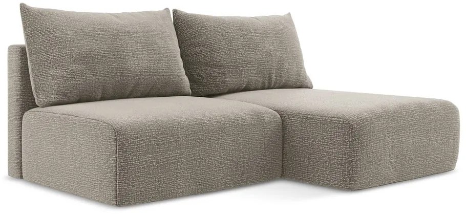 Béžová rozkladacia/s úložným priestorom rohová pohovka (pravý roh) Kalena – Makamii