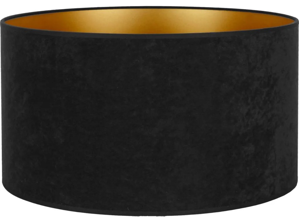 Duolla - Tienidlo univerzálne VELVET E27 pr. 35 cm čierna/zlatá DU82610