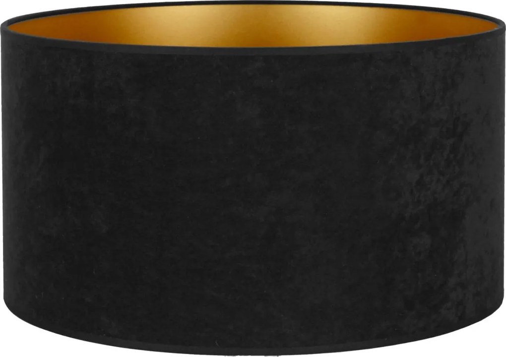 Duolla - Tienidlo univerzálne VELVET E27 pr. 35 cm čierna/zlatá