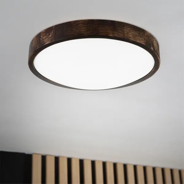 Brilagi - LED stropné svietidlo CARVALHO SLIM SMOKEY LED/36W/230V dub, priemer 37,5 cm