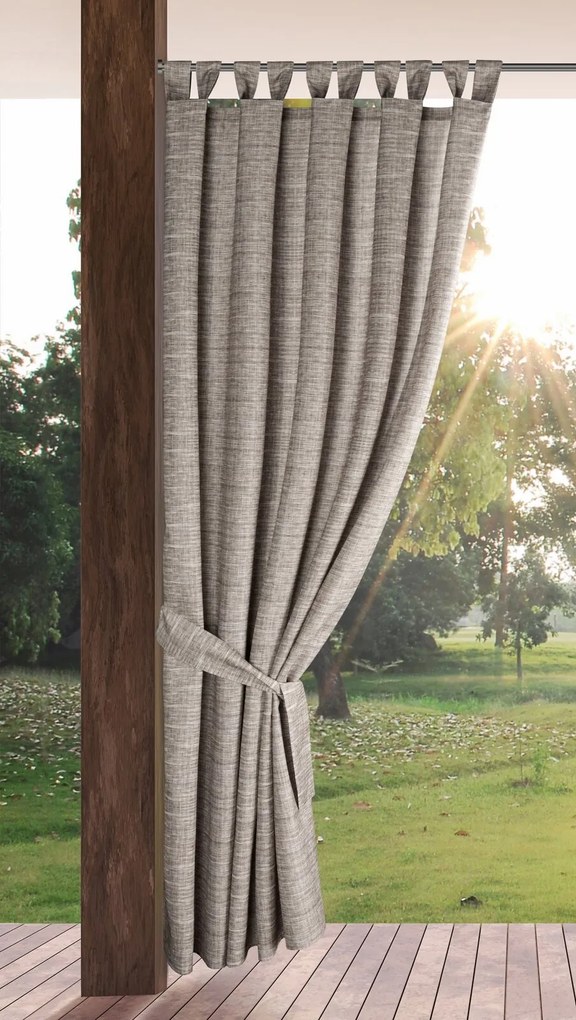 ZÁHRADNÝ VODEODOLNÝ ZÁVES NA PÚTKACH GARDEN 155X240 CM HNEDÁ