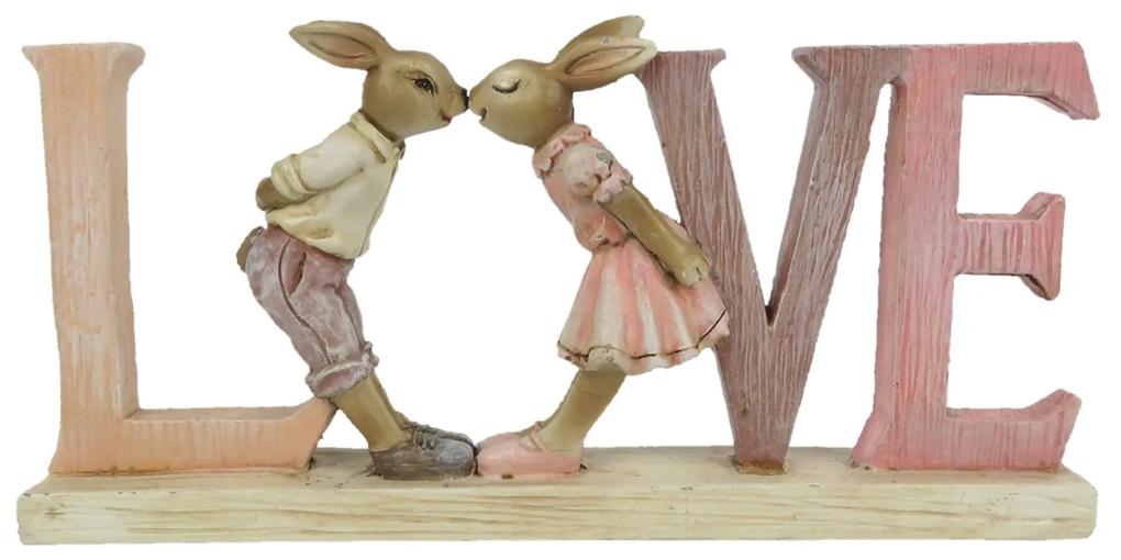 Veľkonočné dekorácie králikov Love - 19 * 3 * 9 cm