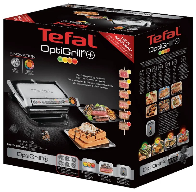 Elektrický gril Tefal Optigrill + príslušenstvo na vafle GC716D12