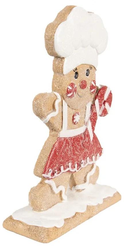 Vianočná dekorácia perníček s lízatkom Gingerbread Man - 14*5*21 cm