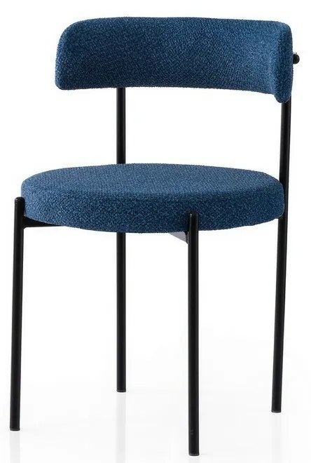 Súprava jedálenských stoličiek Gini Dark Blue and Black, 2 ks