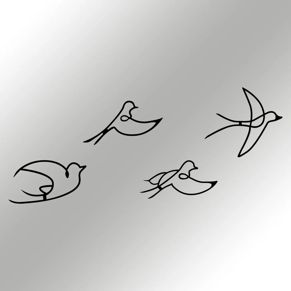 Nástenná kovová dekorácia Hope čierna