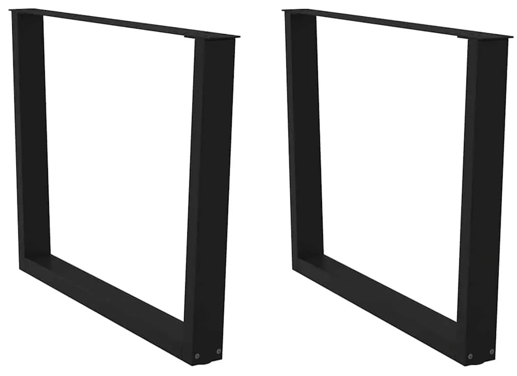 Nohy k jedálenskému stolu v tvare V, 2 ks, čierne, 100 x (72-73,3) cm, oceľ 4012656
