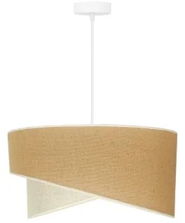 Duolla - Luster na lanku YUTE CELLO 1xE27/15W/230V pr. 45 cm hnedá/šedá