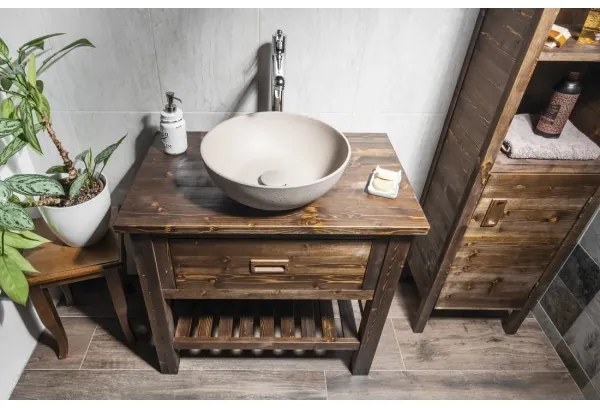 Sapho - Umývadlo na dosku FORMIGO pr. 39 cm betón/piesková