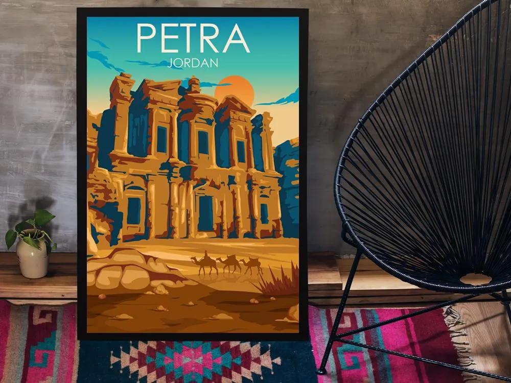 Poster Chrám Petra - Poster A3 + čierny rám (46,8€)