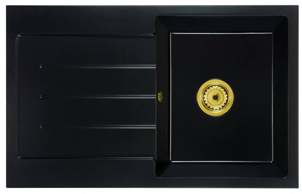 Kuchynský drez Ruxom (čierna) (s 2 otvormi pre batériu) (L). Vlastná spoľahlivá doprava až k Vám domov. 1066297