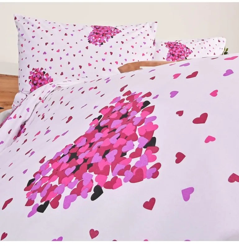 Obliečky Romance fialové EMI, Štandardný set jednolôžko obsahuje 1x 140x200 + 1x 70x90