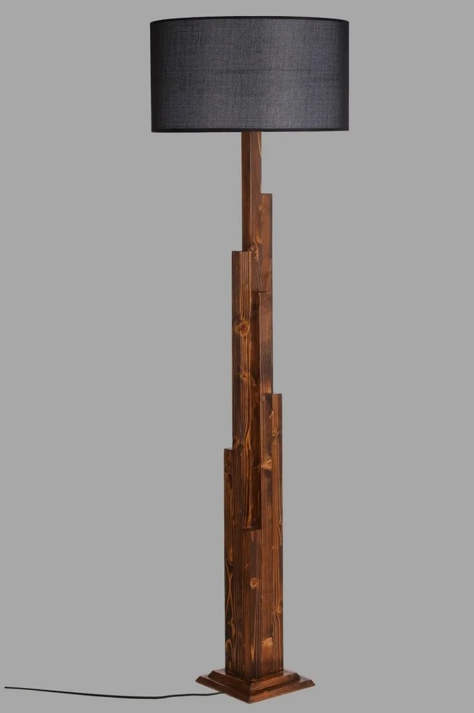 Stojacia lampa Yanik II 160 cm hnedá/čierna