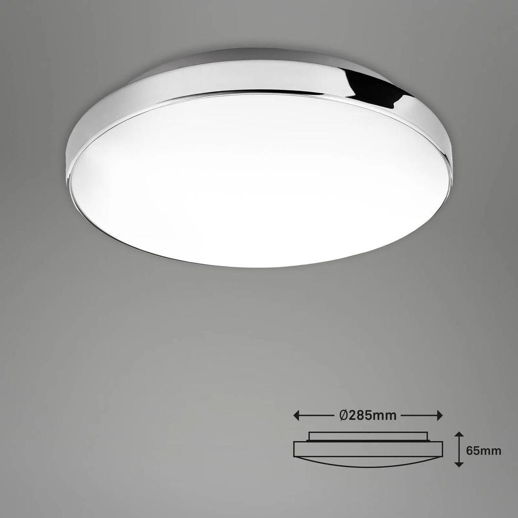 LED svetlo do kúpelne Brilo chrómový rám Ø 28,5 cm