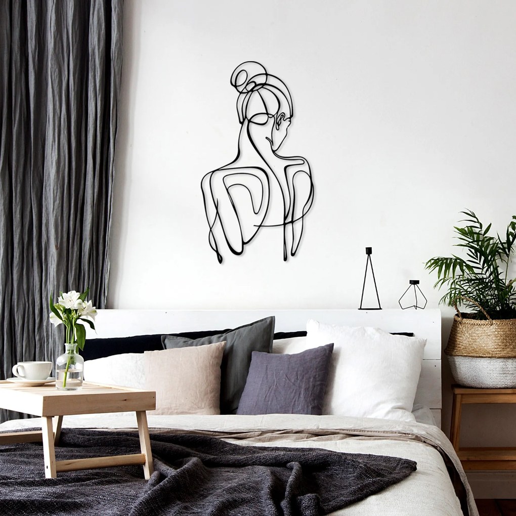 Nástenná kovová dekorácia Sorella 1 čierna