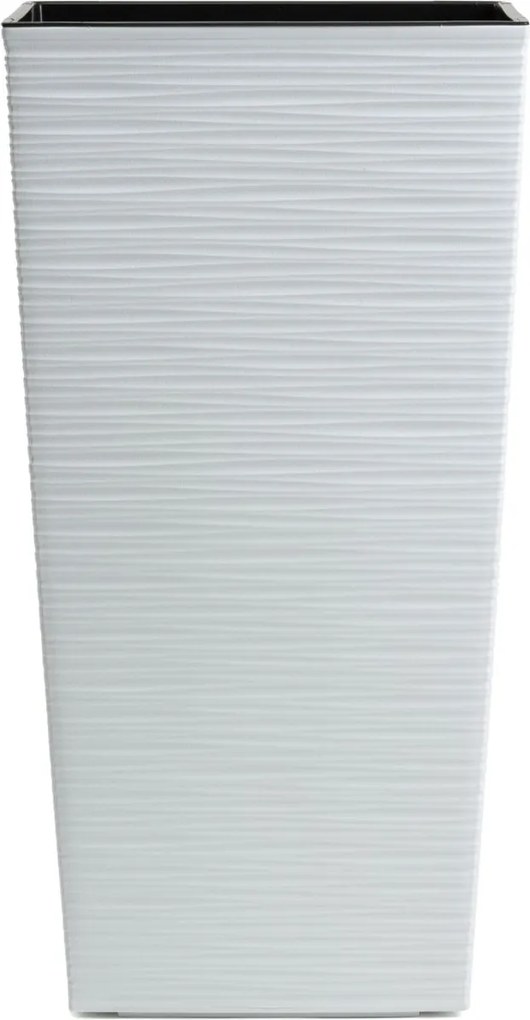 PLASTOVÝ KVETINÁČ PORTO RIFLO 46X25X25 CM BIELA