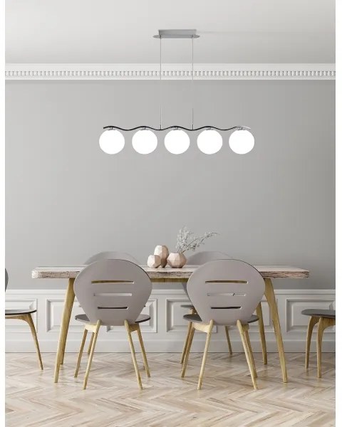 Luster na lanku RAMON 5xG9/40W/230V lesklý chróm