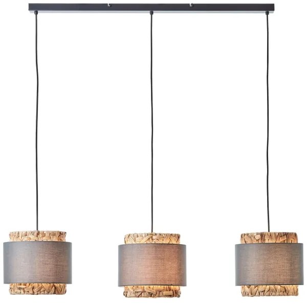 Brilliant - Luster na lanku WATERLILLY 3xE27/60W/230V šedá