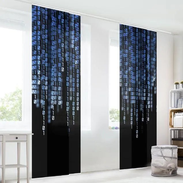 MANUFACTURER - Súprava posuvnej záclony - Binárny kód - 4 panely