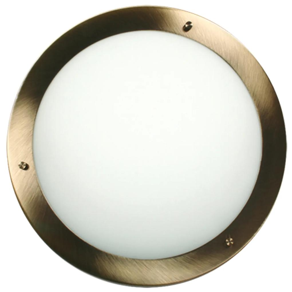 CLX Stropné / nástenné svietidlo do kúpeľne EMILIO, 1xE27, 60W, 31cm, kruhové, patina, IP44
