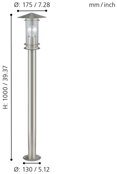 EGLO 30188 - Vonkajšia lampa LISIO 1xE27/60W/230V IP44