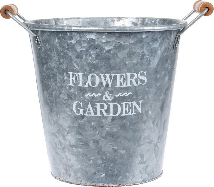 Pozinkovaný kvetináč Flowers &amp; Garden 25 cm