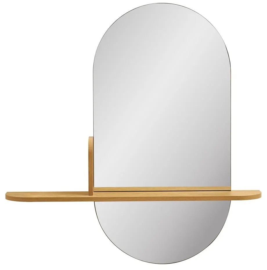 Nástenné zrkadlo s poličkou 92x94,5 cm Barco – House Nordic