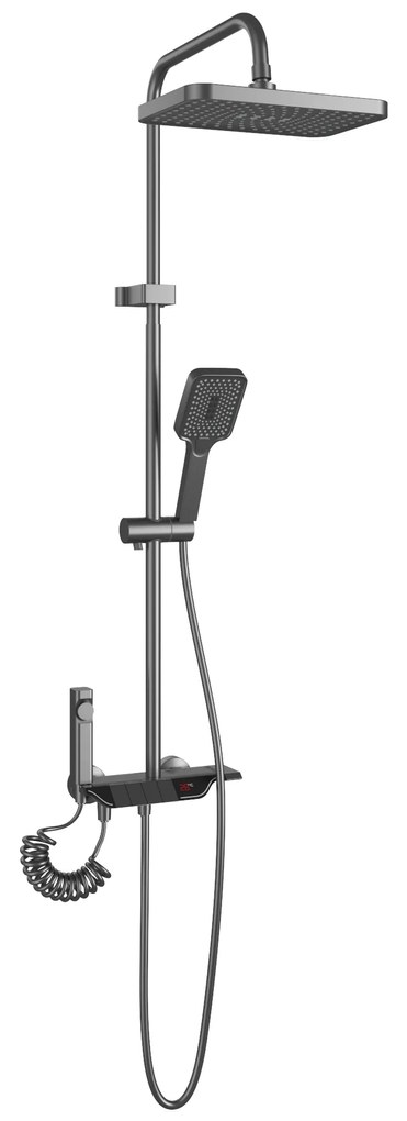 Gamma Piano, sprchový set s termostatickou batériou, grafitová, GMA-BPONT-GM