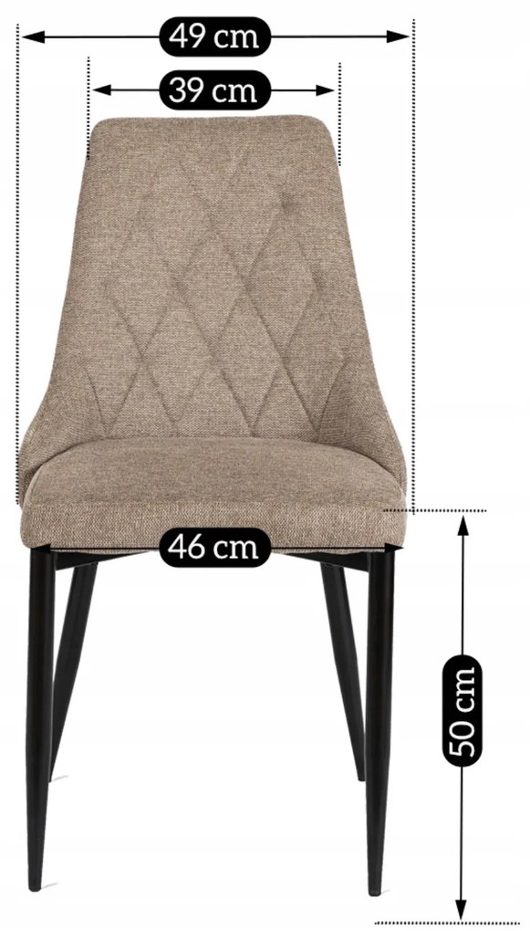 PROXIMA.store - Čalúnená jedálenská stolička CORK 2 FARBA: sivá