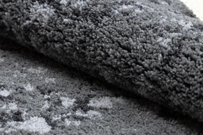 Kúpeľňový koberček FROTTE rozeta, protišmykový, mäkký - sivý