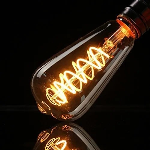 Diolamp LED Spiral Filament žiarovka Amber ST64 4W/230V/E27/1800K/270Lm/360°/Dim