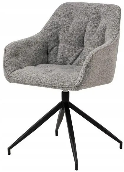 Otočné jídelní křeslo Brooke šedé