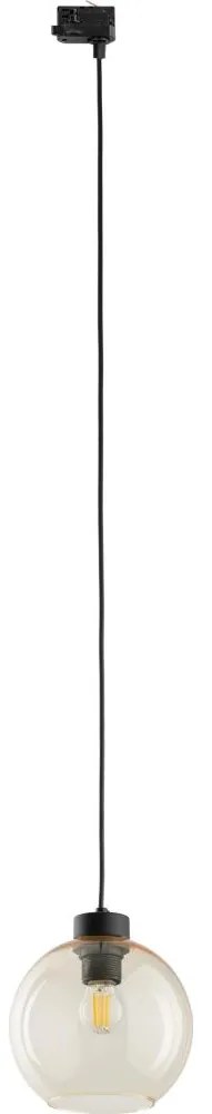 Luster na lanku do 3-fáz. lišt. systému CUBUS 1xE27/15W/230V čierna/dymová béžová