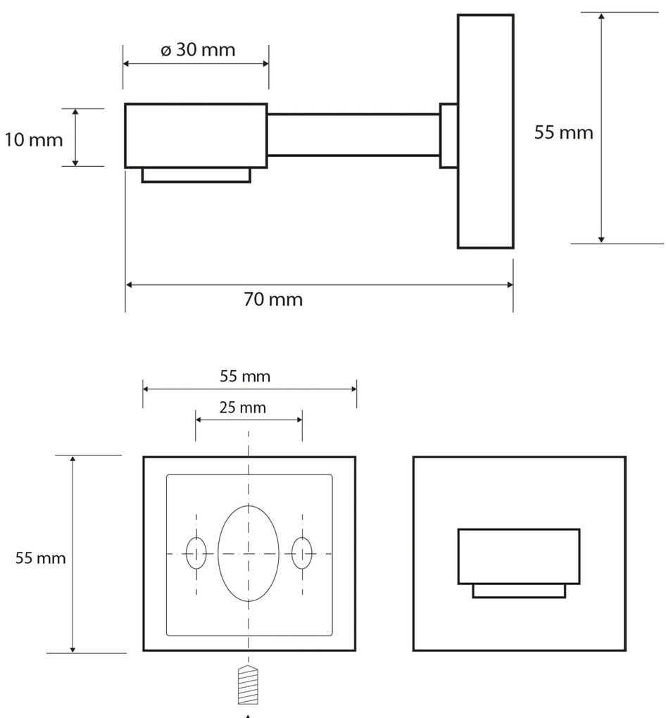 Sapho Sapho, X-SQUARE mydeľnička magnetická chróm, XQ801