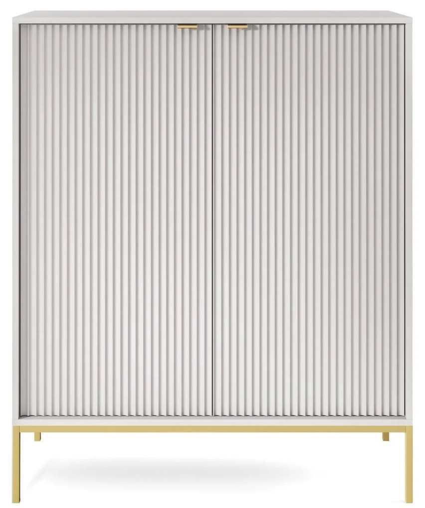 Komoda Nova 104 cm sivá/zlatá