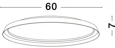 LED stmievateľné biele moderné stropné svietidlo Ormi 60