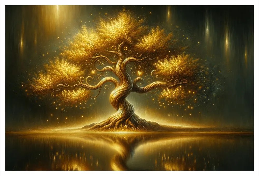 Obraz žiariaci strom života v noci
