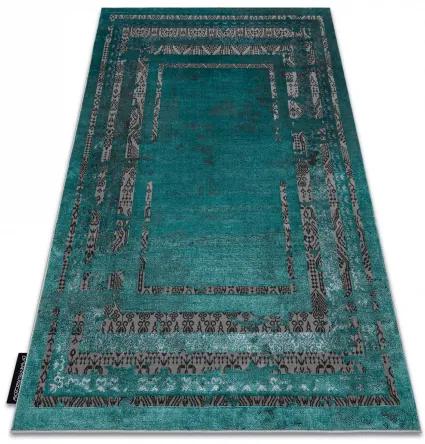 Moderný koberec DE LUXE 1516 Rám vintage - Štrukturálny zelená / antracit Veľkosť: 180x270 cm