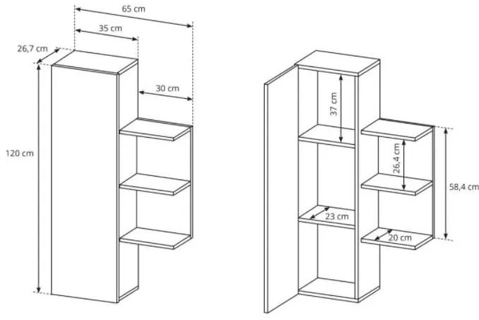 OBÝVACIA STENA / ZOSTAVA LEANDER DUB GRANDE / BIELA