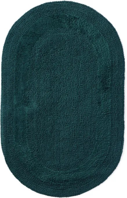 Kúpeľňový koberček Javo Cotton zelený ovál