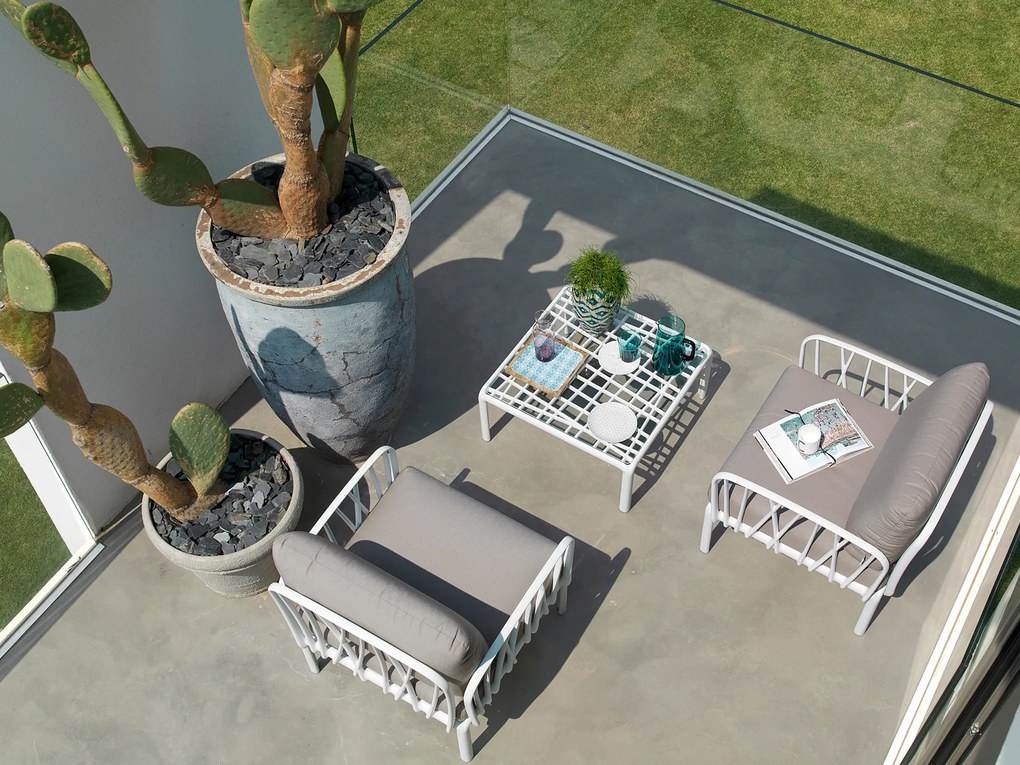 Komodo stôl so sklom 70x70 cm Agave